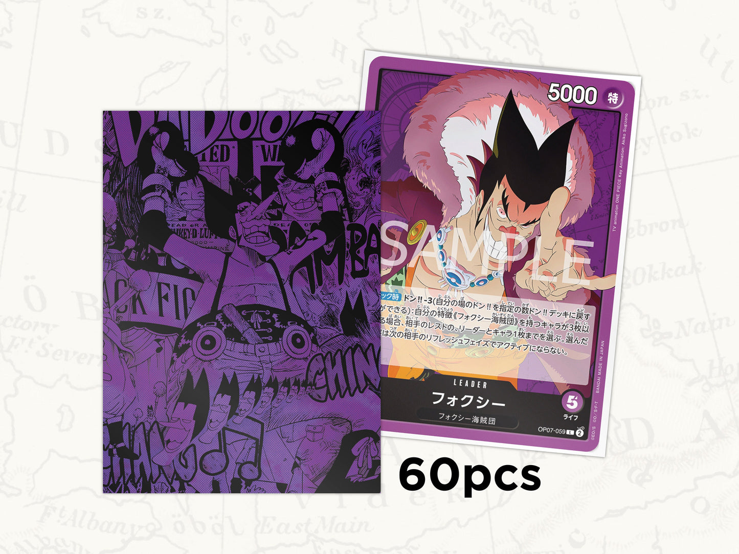 ONE PIECE TCG Sleeves: Foxy Leader Sleeves x60pcs