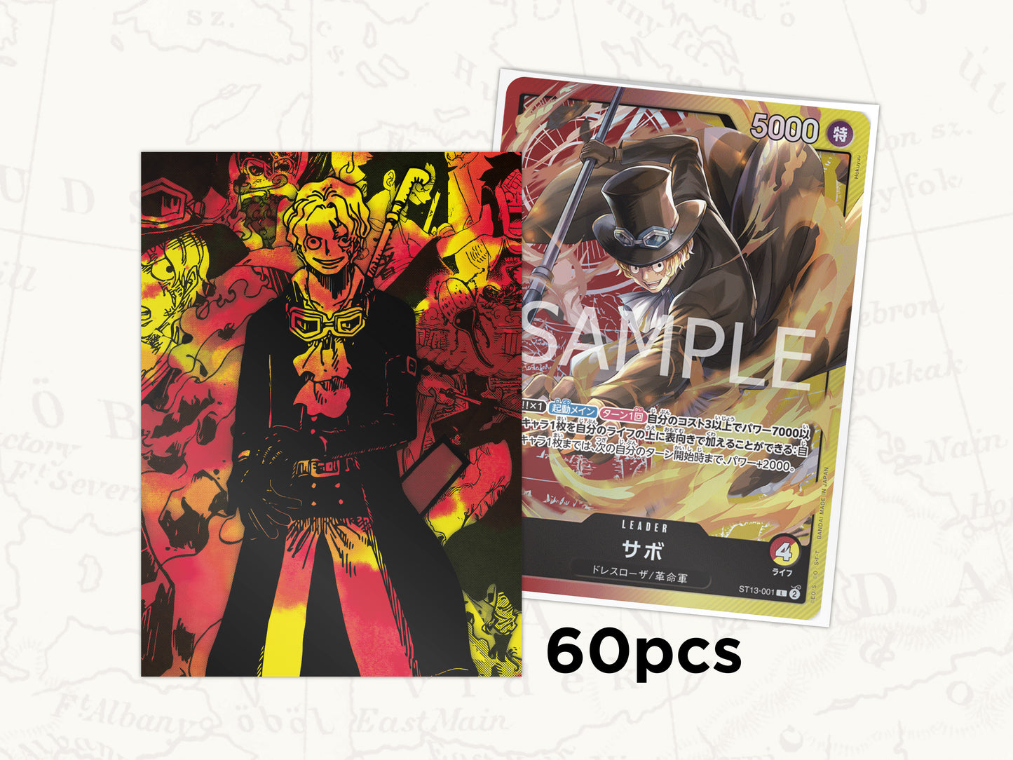 ONE PIECE TCG Sleeves: Sabo Leader Sleeves x60pcs