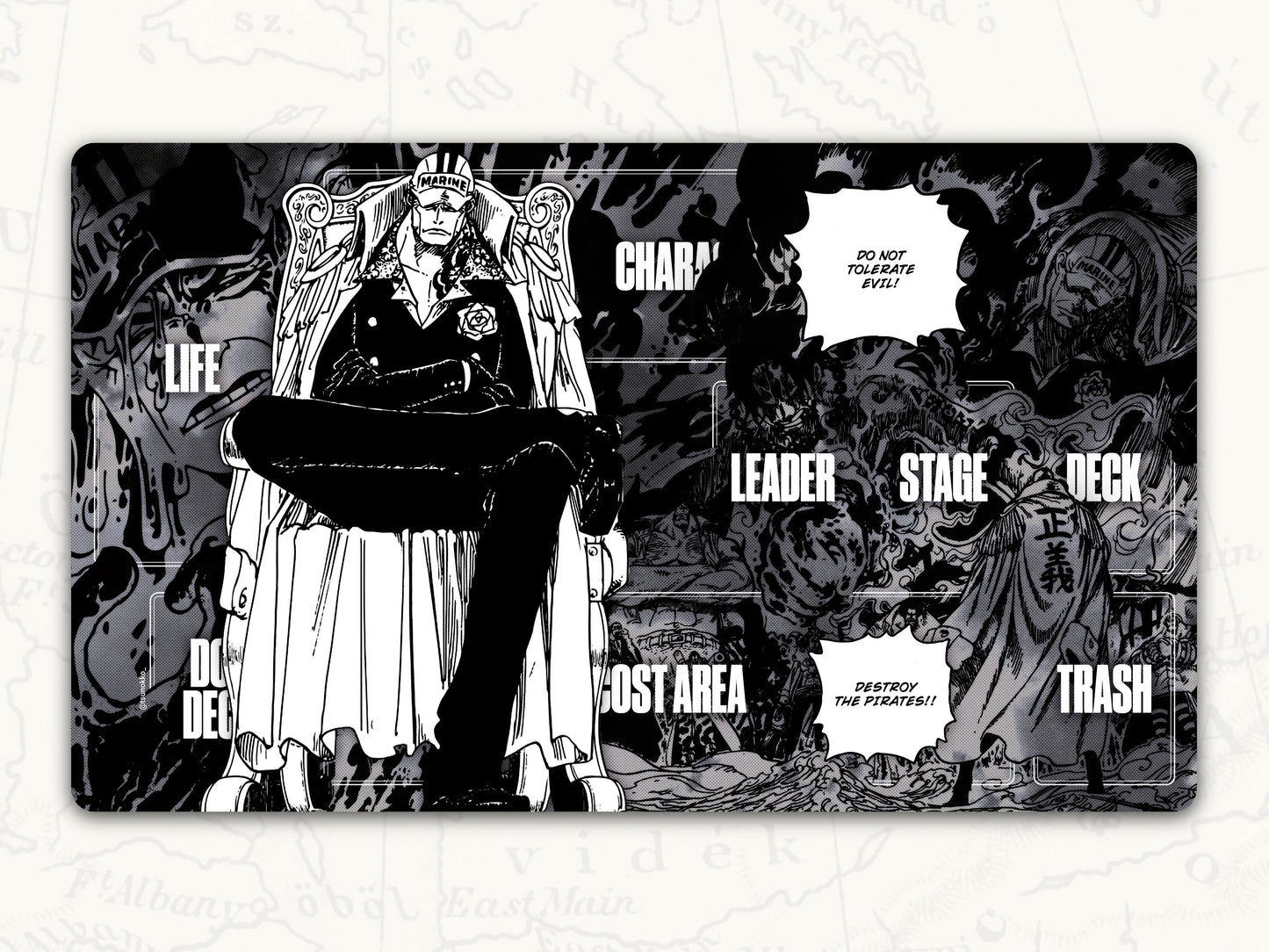 ONE PIECE TCG Playmat: Sakazuki Akainu Leader Playmat