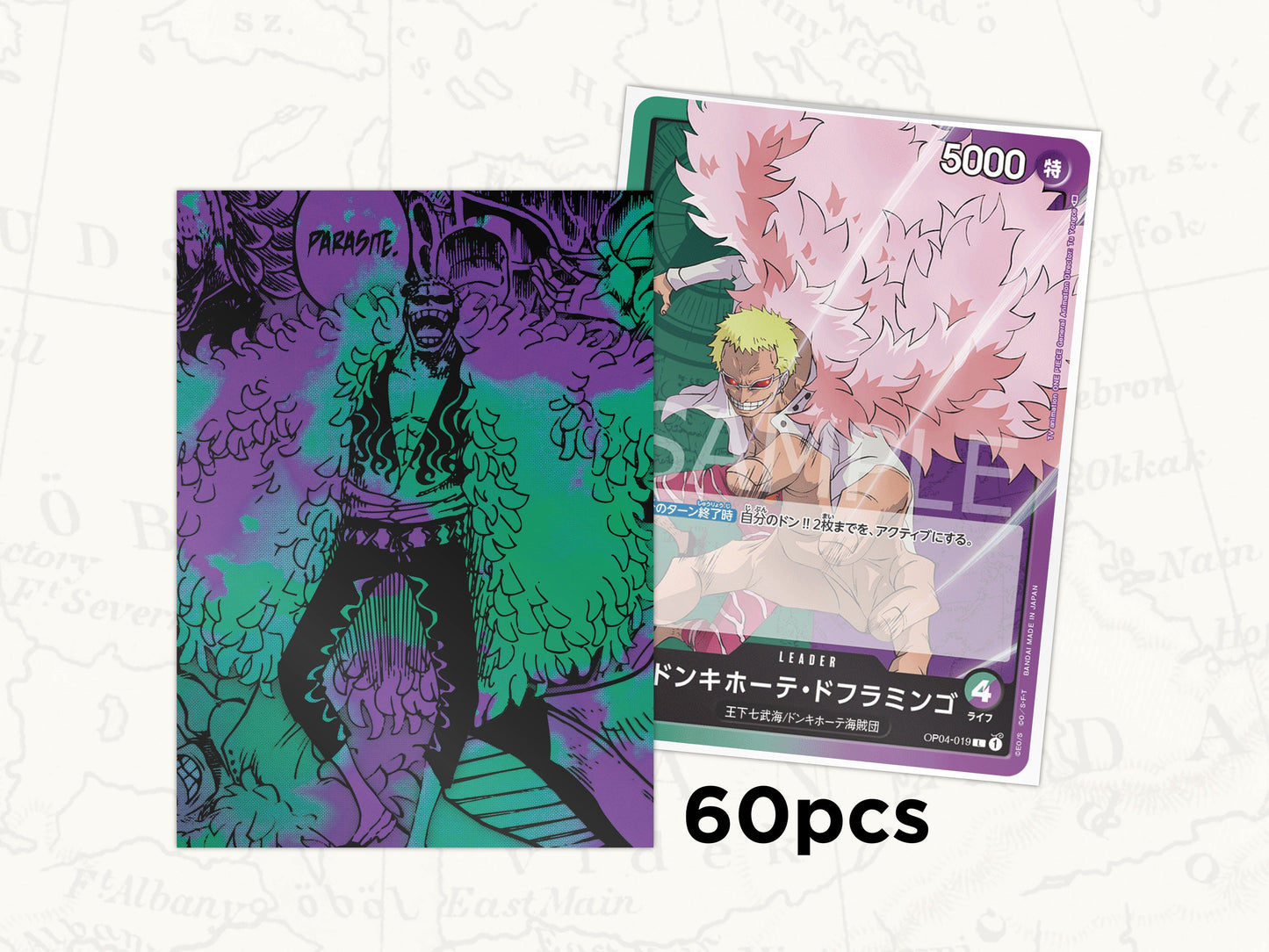 ONE PIECE TCG Sleeves: Doflamingo Leader Sleeves x60pcs