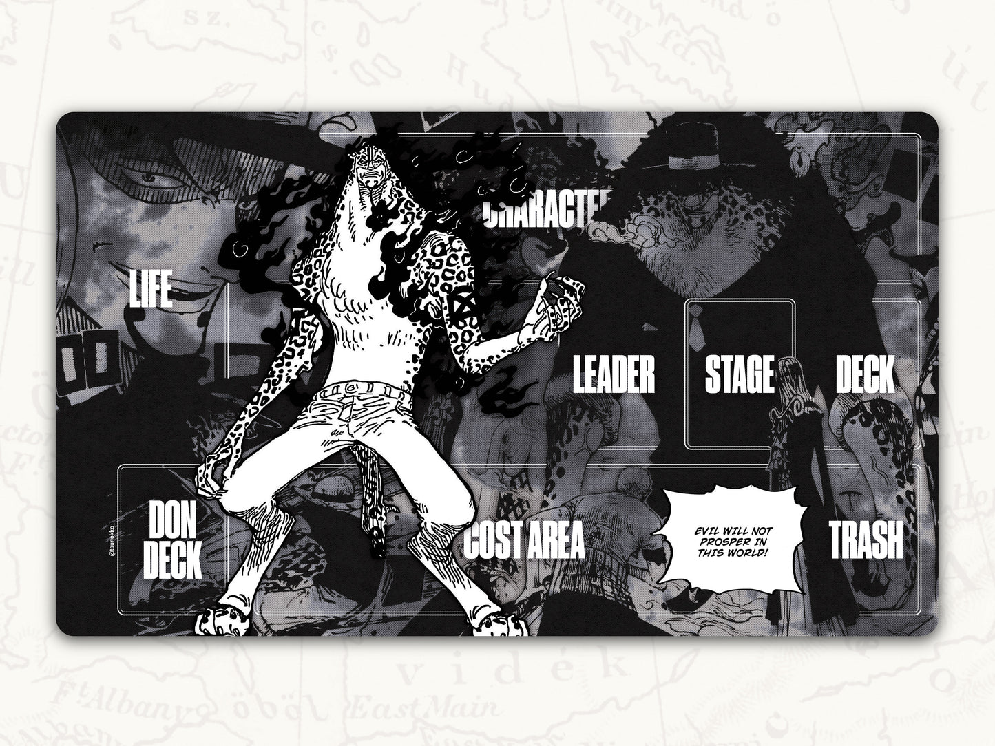 ONE PIECE TCG Playmat: Rob Lucci Leader Playmat